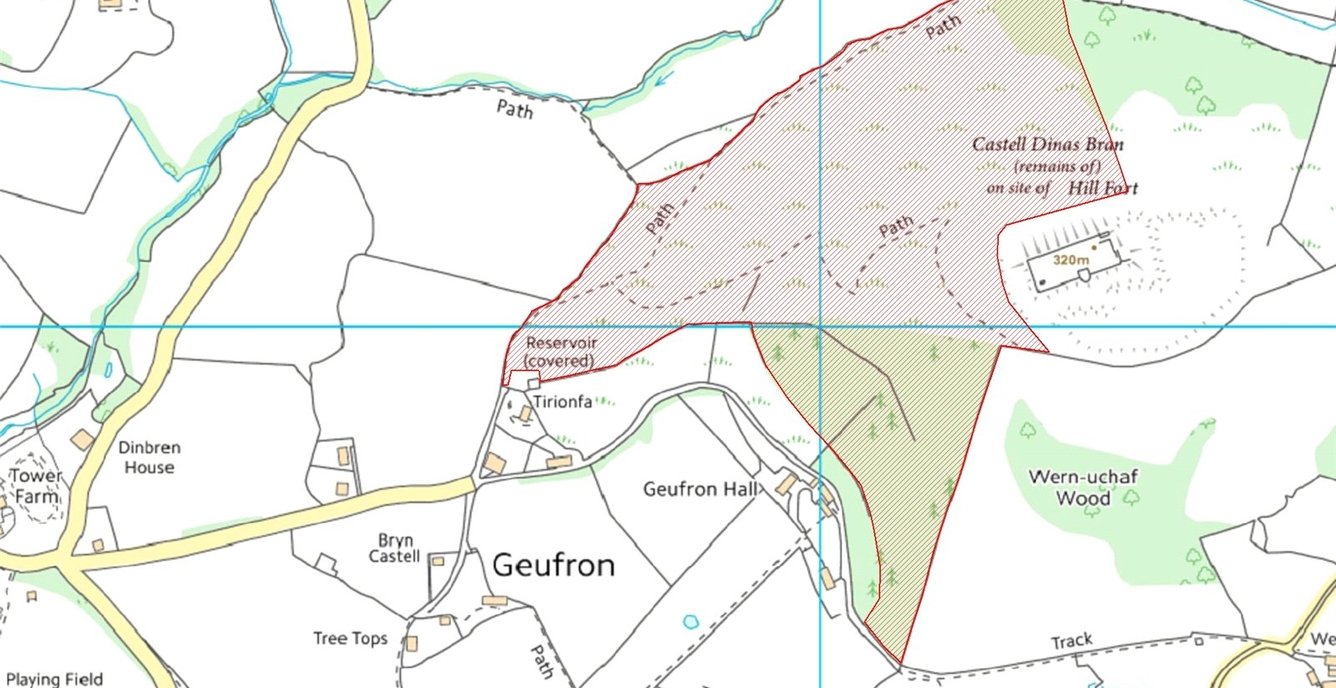 Land for sale in Land at Castell Dinas Bran, Geufron, Llangollen